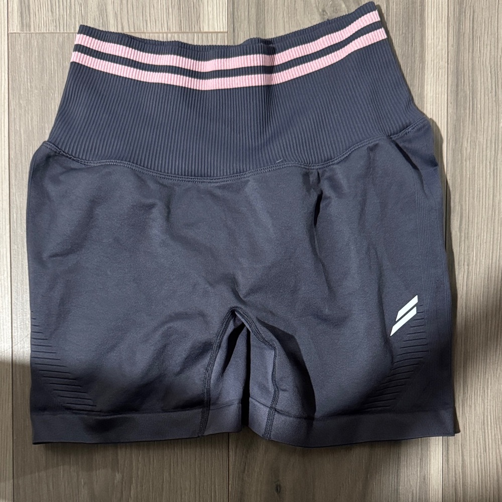 DOYOUEVEN Black Shorts with Pink Stripe